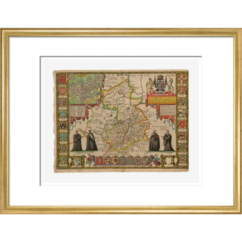 Map of Cambridge and Surrounding Areas - Art print