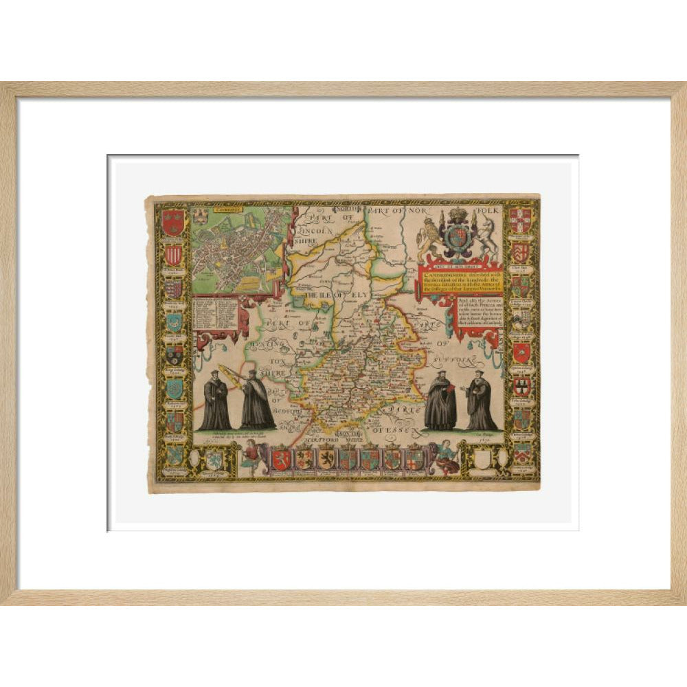 Map of Cambridge and Surrounding Areas - Art print