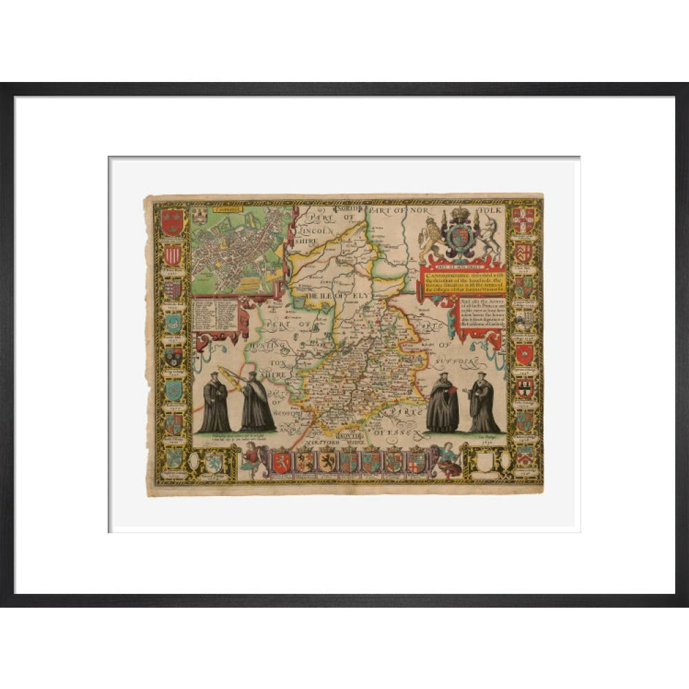 Map of Cambridge and Surrounding Areas - Art print