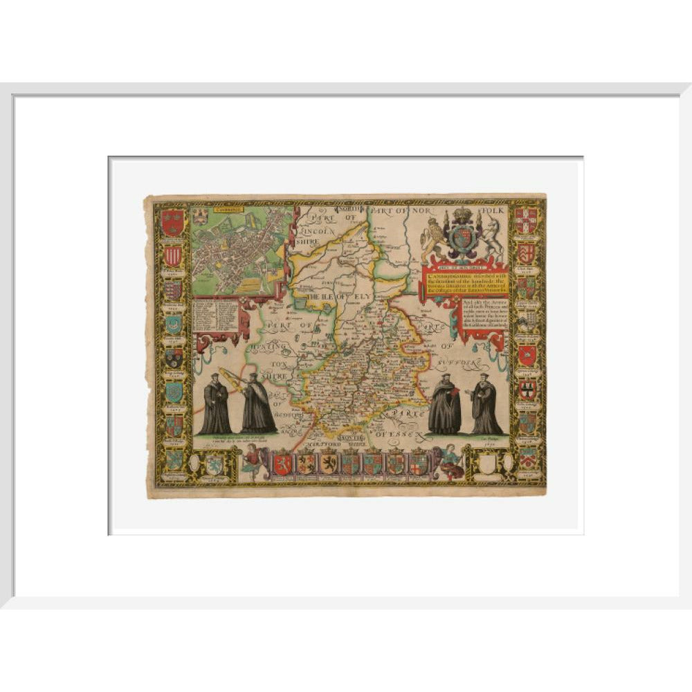 Map of Cambridge and Surrounding Areas - Art print