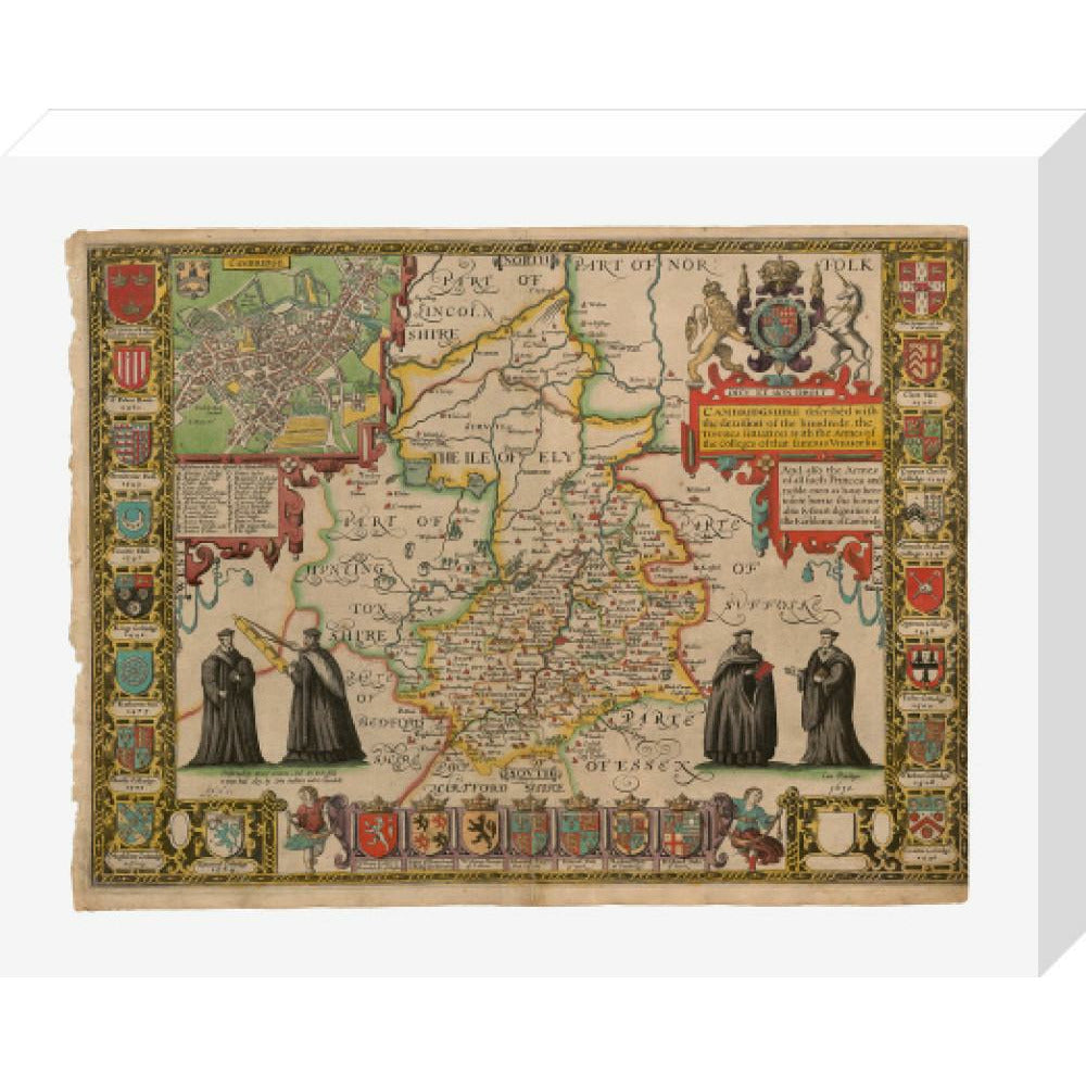 Map of Cambridge and Surrounding Areas - Art print