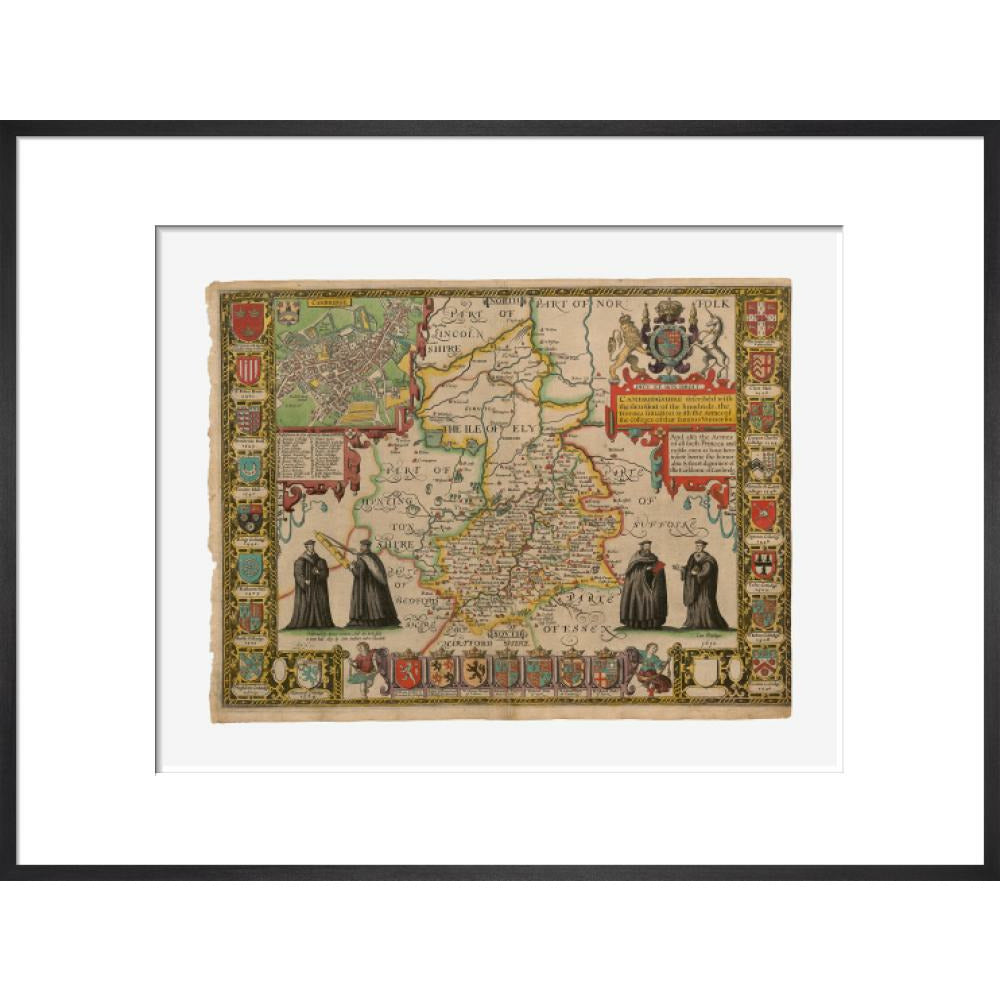 Map of Cambridge and Surrounding Areas - Art print