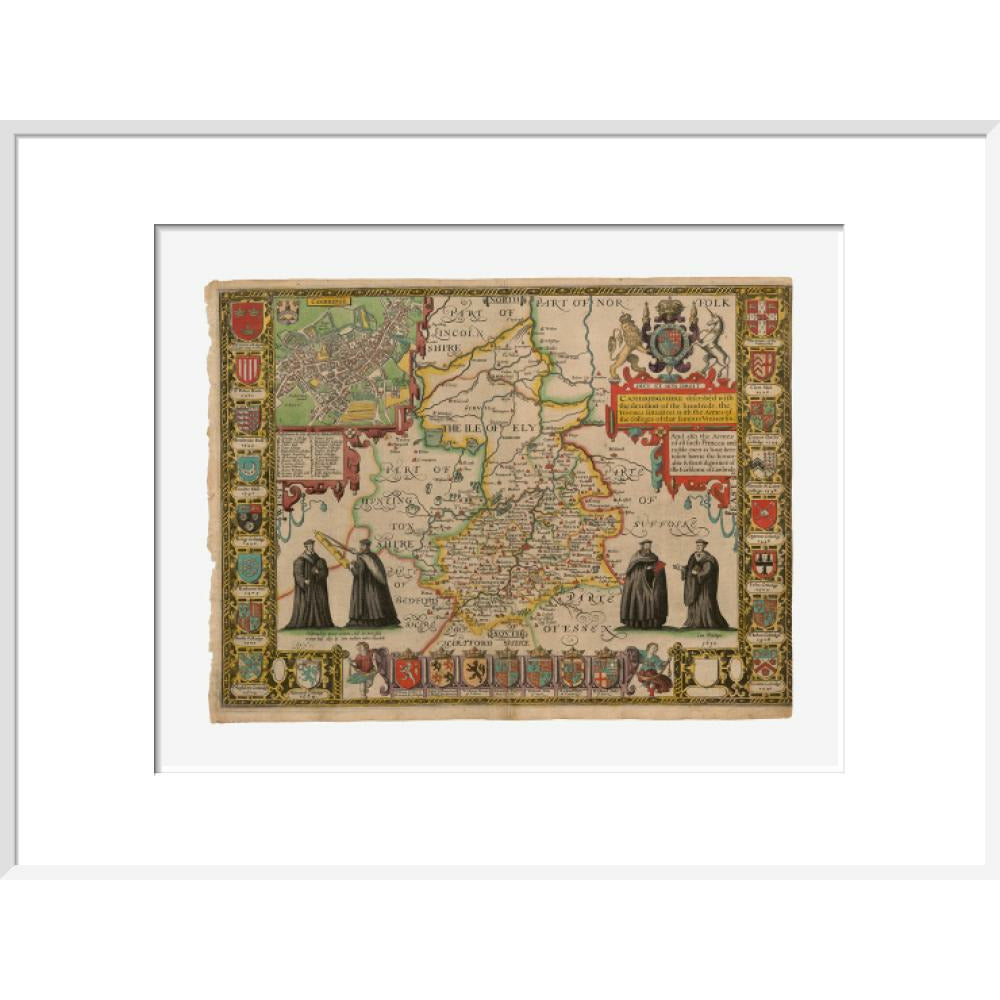 Map of Cambridge and Surrounding Areas - Art print