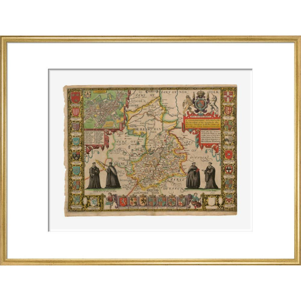 Map of Cambridge and Surrounding Areas - Art print
