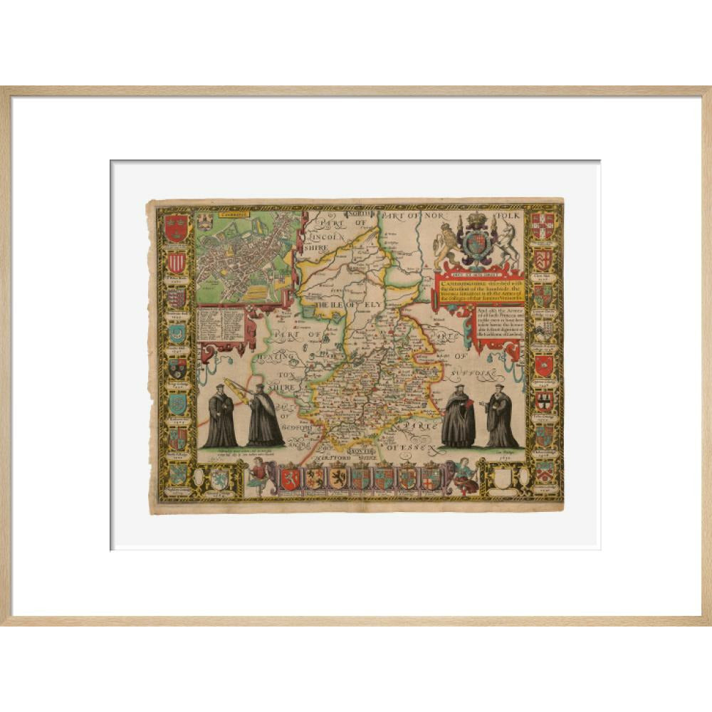 Map of Cambridge and Surrounding Areas - Art print