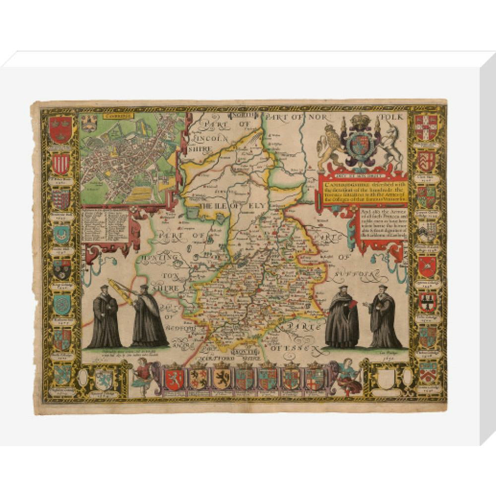 Map of Cambridge and Surrounding Areas - Art print