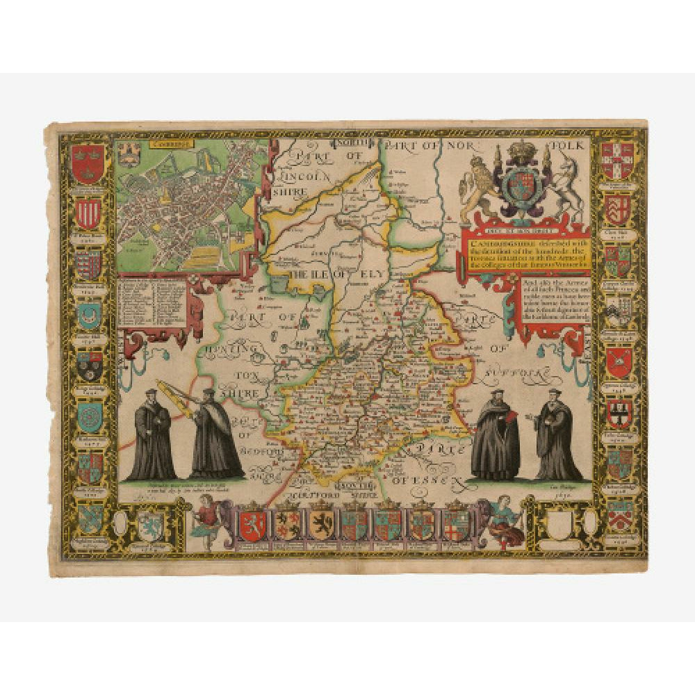 Map of Cambridge and Surrounding Areas - Art print