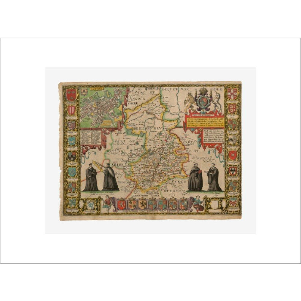 Map of Cambridge and Surrounding Areas - Art print