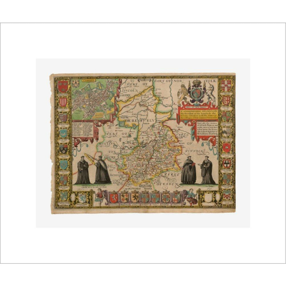 Map of Cambridge and Surrounding Areas - Art print