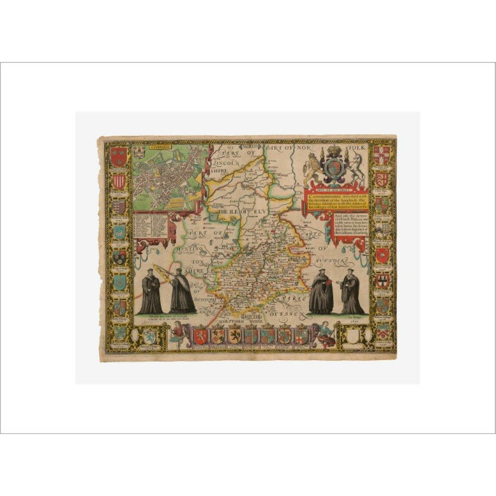 Map of Cambridge and Surrounding Areas - Art print