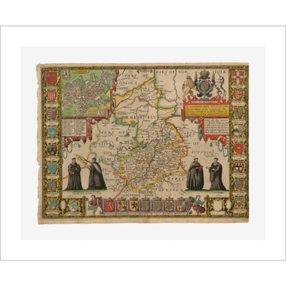 Map of Cambridge and Surrounding Areas - Art print