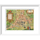 Map of Cambridge 1575 - Art print
