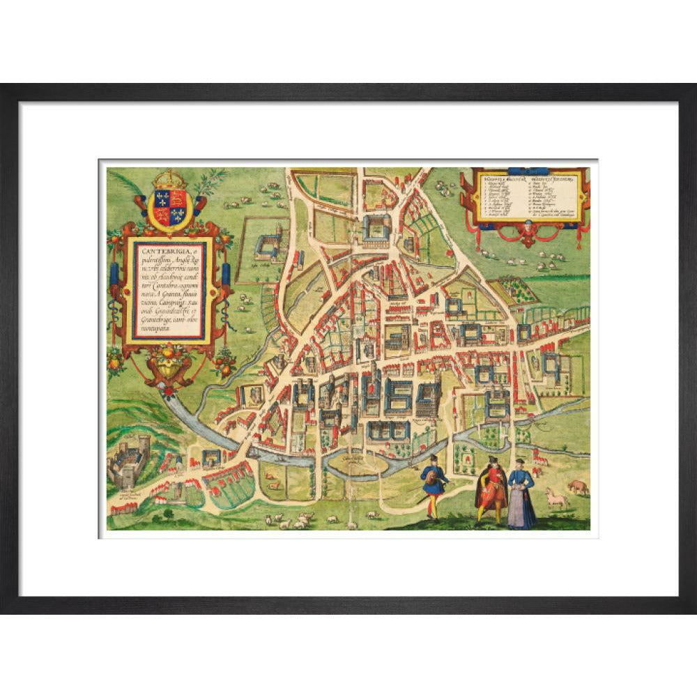 Map of Cambridge 1575 - Art print