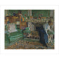 Marguerite Chapin in her apartment with her dog - Art print