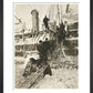 Dogs leaving the ship for training - Art print