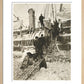Dogs leaving the ship for training - Art print