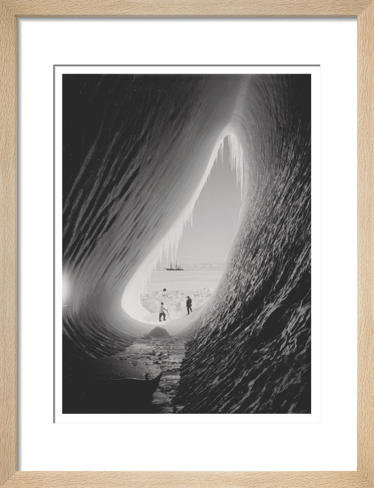 Grotto in a berg. Terra Nova in the distance - Art print