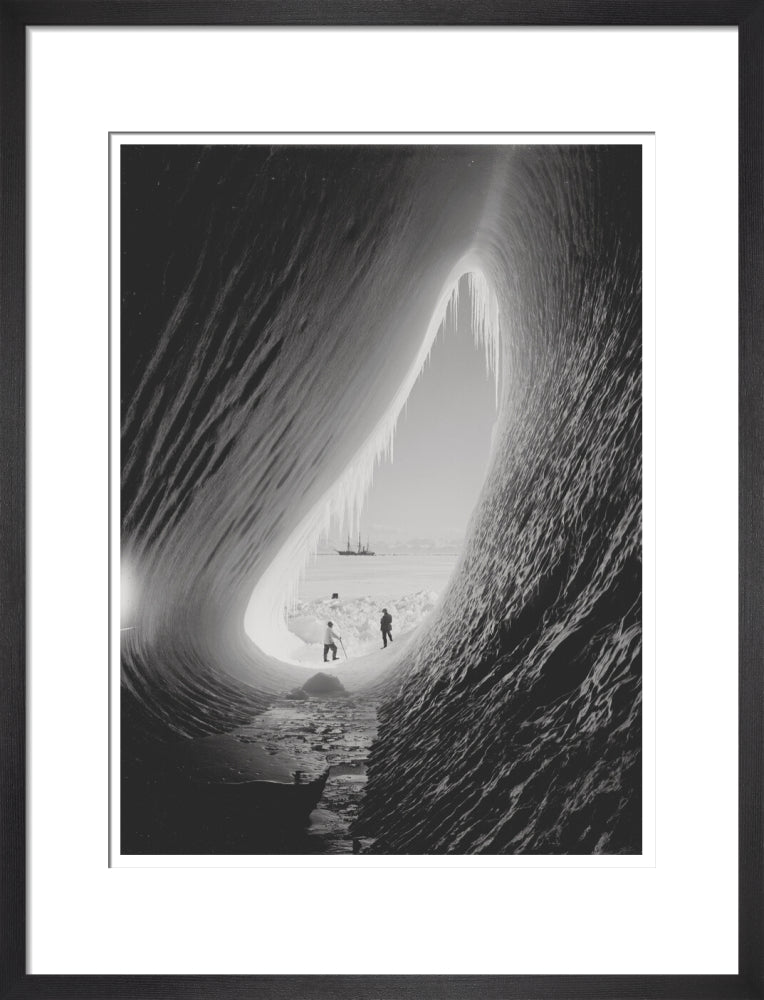 Grotto in a berg. Terra Nova in the distance - Art print