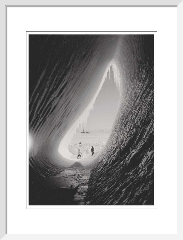 Grotto in a berg. Terra Nova in the distance - Art print