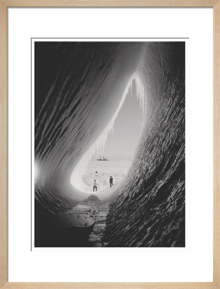 Grotto in a berg. Terra Nova in the distance - Art print