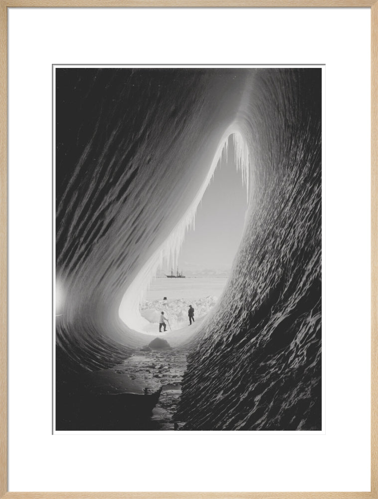 Grotto in a berg. Terra Nova in the distance - Art print