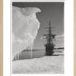 The Terra Nova and a berg at ice-foot - Art print