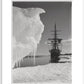 The Terra Nova and a berg at ice-foot - Art print