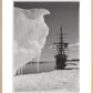 The Terra Nova and a berg at ice-foot - Art print