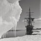 The Terra Nova and a berg at ice-foot - Art print