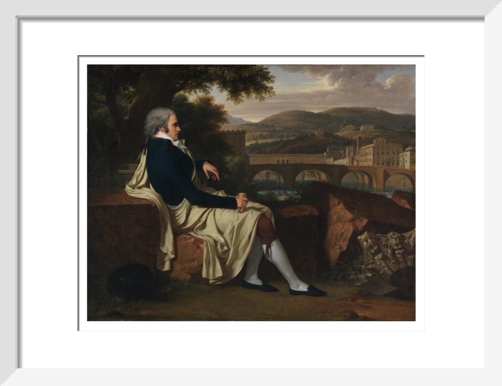 Joseph Allen Smith Contemplating Florence Across the Arno - Art print