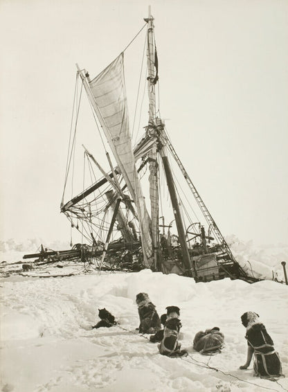"Endurance" crushed by the ice and sinking