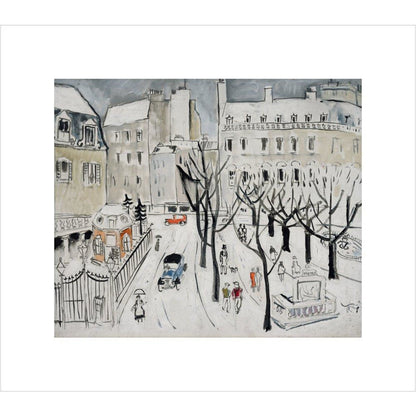 Paris Snow Scene - Art print