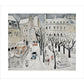 Paris Snow Scene - Art print