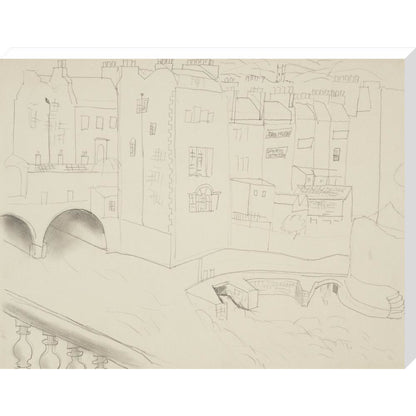 Houses and River, Bath - Art print