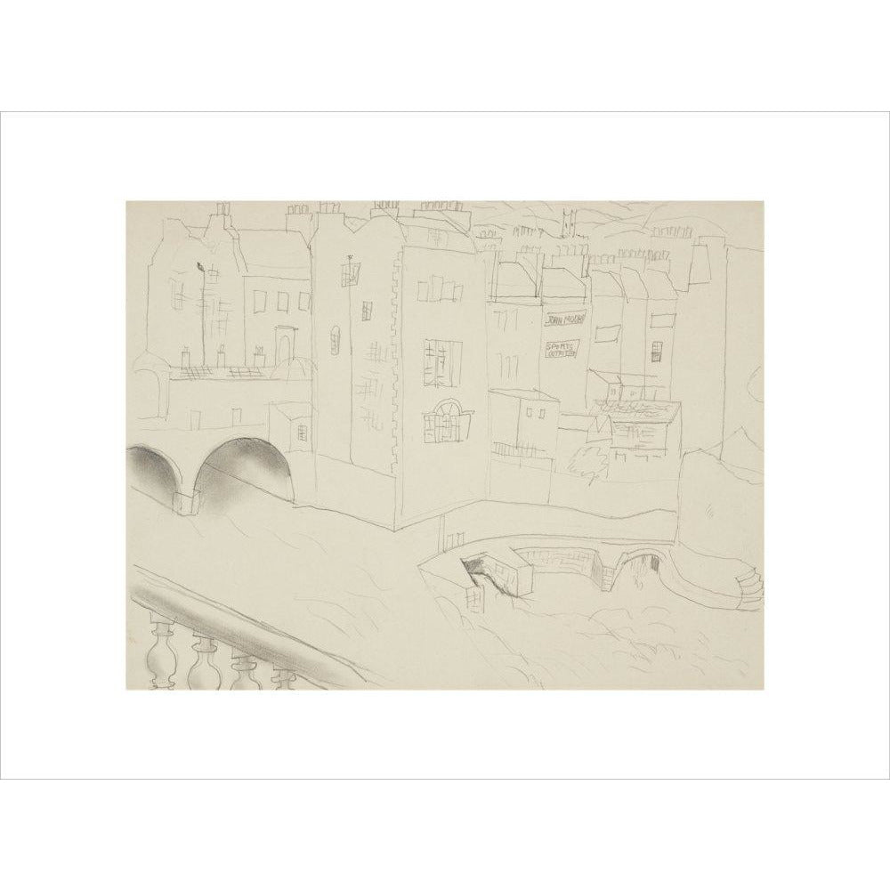 Houses and River, Bath - Art print