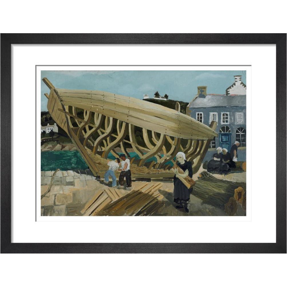 Building the Boat, Tréboul - Art print