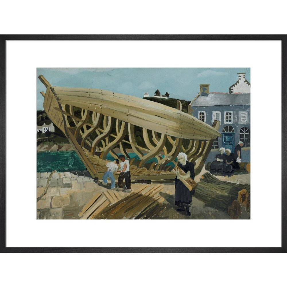 Building the Boat, Tréboul - Art print