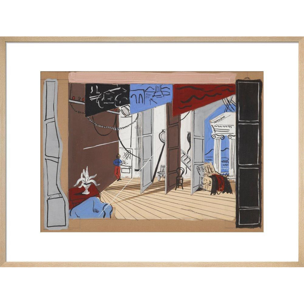 Stage design for Diaghilev's ballet Romeo and Juliet (scene two) - Art print