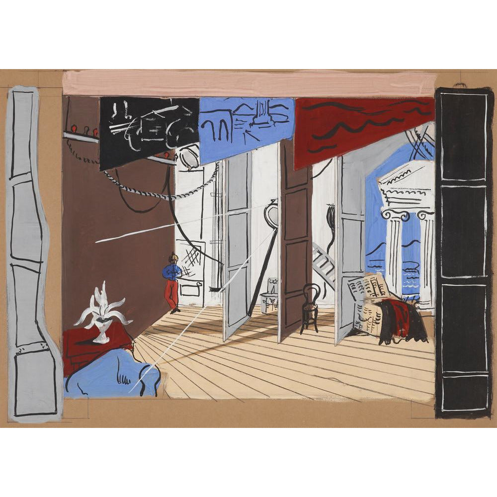 Stage design for Diaghilev's ballet Romeo and Juliet (scene two) - Art print