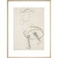 Girl with skirt blowing - Art print