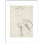 Girl with skirt blowing - Art print
