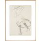 Girl with skirt blowing - Art print