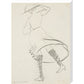 Girl with skirt blowing - Art print