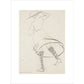 Girl with skirt blowing - Art print