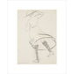 Girl with skirt blowing - Art print