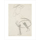 Girl with skirt blowing - Art print