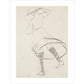 Girl with skirt blowing - Art print