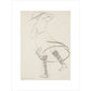 Girl with skirt blowing - Art print