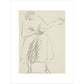 Standing woman, gesticulating - Art print