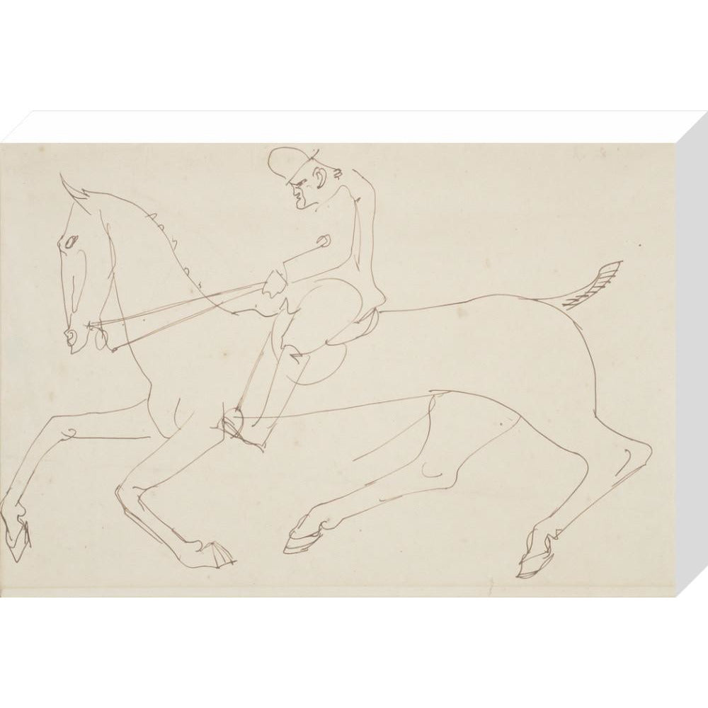 Man on a horse - Art print